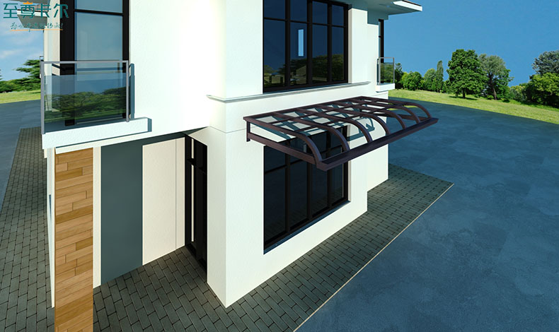 大門雨棚效果圖大全？耐力板雨棚壽命多長？