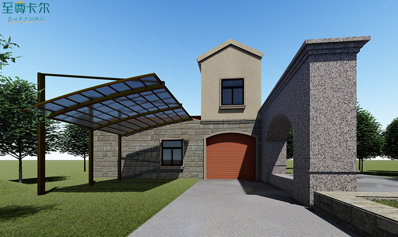 農(nóng)村自家小院車棚圖片？車子不曬太陽棚子？